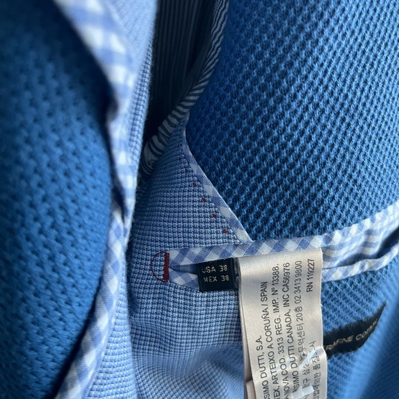 Blue cotton casual Blazer Massimo Dutti - Picture 9 of 9